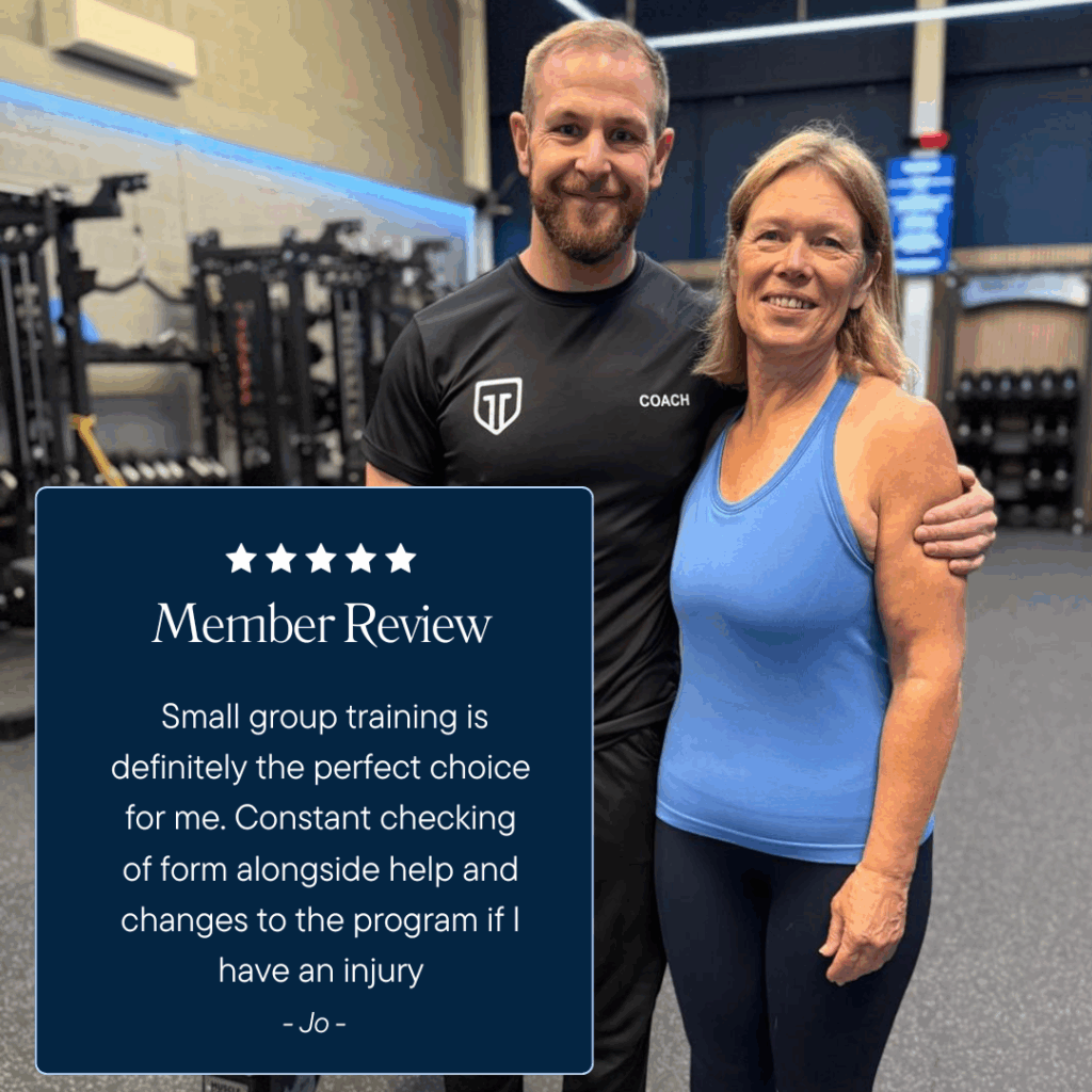 Personal training has helped me, hug 